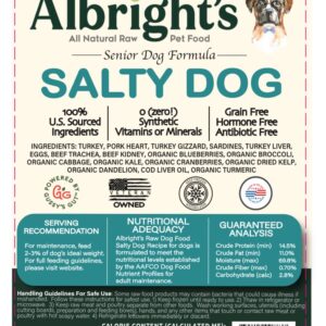 Albright's Salty Dog Recipe for Senior Dogs, Complete & Balanced